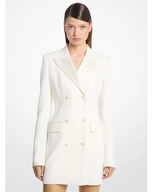 Michael Kors Michael Kors Double Crepe Sablé Tuxedo Dress - White