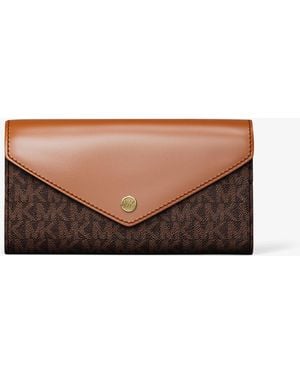 Michael Kors Outlet Mk Portafoglio A Bustina Jet Set Travel Grande - Bianco