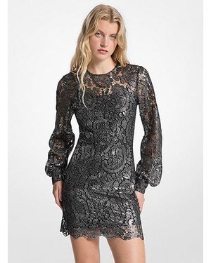 Michael Kors Michelle Lace Mini Dress in Red | Lyst