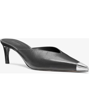MICHAEL Michael Kors Mk Kasia Leather Mule - White