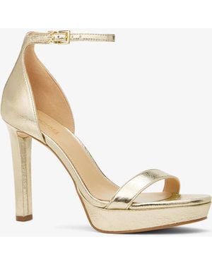Michael Kors Margot Metallic Platform Sandal - White
