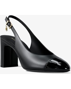 MICHAEL Michael Kors Michael Kors Piper Flex Leather Slingback Pump - Black