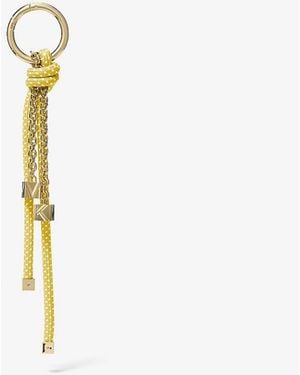 MICHAEL Michael Kors Mkadorno Para Bolso En Tono Dorado Con Cordón Moteado - Blanco