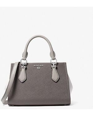 MICHAEL Michael Kors Mk Marilyn Small Color-Block Saffiano Leather Crossbody Bag - Grey