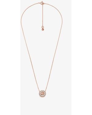 Michael Kors Mkcollar Fulton Con Chapado En Metales Preciosos, Adorno De Logotipo E Incrustaciones - Blanco