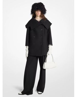 Michael Kors Michael Kors Wool Melton Peacoat - Black