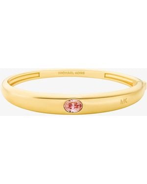 Michael Kors Oval Stone Bangle - Metallic