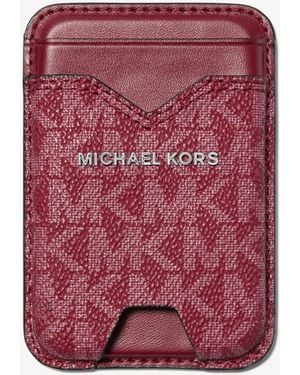 Michael Kors Michael Kors Hudson Signature Logo Magsafe Wallet - Red