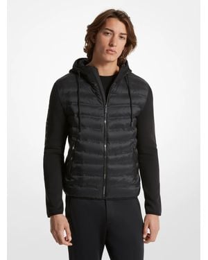 Michael Kors Galway Quilted Mixed-Media Jacket - Black