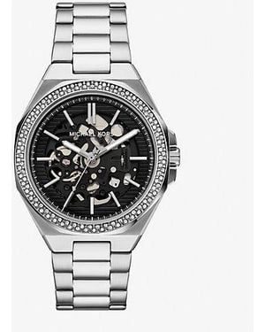 Michael Kors Oversized Callum Pavé-Tone Watch - White