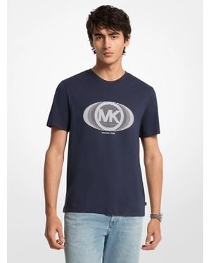 Michael Kors Graphic Logo Cotton T-Shirt - Blue