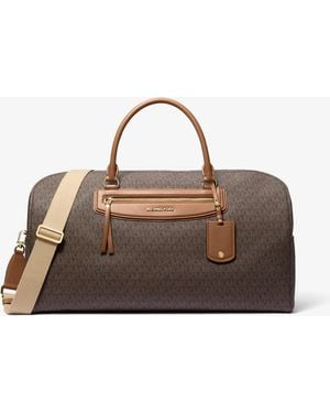 Michael Kors Mk Jet Set Travel Extra-Large Signature Logo Weekender Bag - Brown