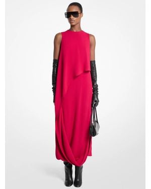 Michael Kors Michael Kors Draped Georgette Dress - Pink
