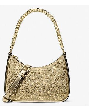 Michael Kors Jet Set Small Embellished Convertible Crossbody Bag - Metallic