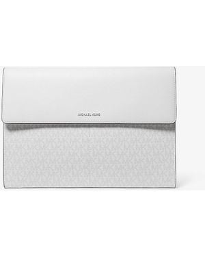 MICHAEL Michael Kors Mk Jet Set Signature Logo Laptop Case - White