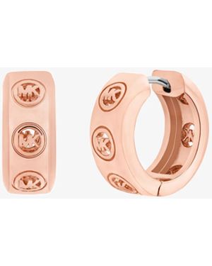 Michael Kors Logo Huggie Earrings - Pink