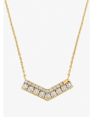 Michael Kors Pavé Chevron Necklace - Metallic