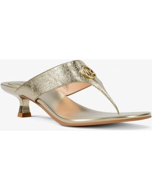 Michael Kors Anneka Metallic Thong Sandal - White