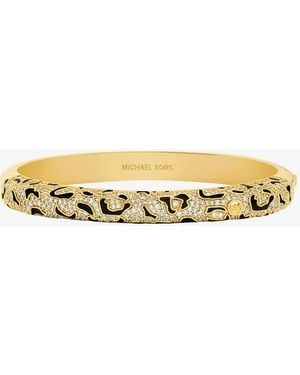 Michael Kors Pavé Leopard Bangle - Metallic