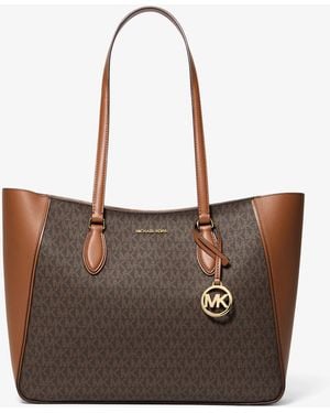 Michael Kors Jet Set Travel Large Signature Logo 3-In-1 Tote Bag - White