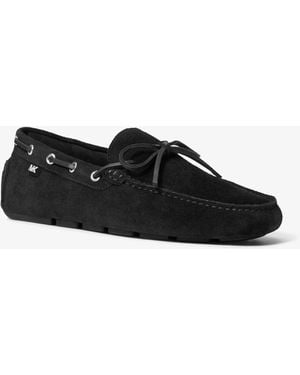 Michael Kors Mk Sayer Suede Moccasin - Black