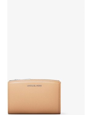 MICHAEL Michael Kors Mk Bryant Medium Pebbled Leather Wallet - Natural