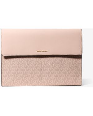 MICHAEL Michael Kors Mk Jet Set Signature Logo Laptop Case - Pink