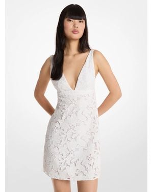 MICHAEL Michael Kors Mk Corded Floral Lace Mini Dress - White