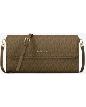 Michael Kors Jet Set Small Signature Logo Convertible Crossbody Bag - Green