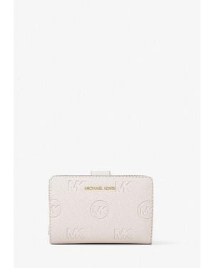 Michael Kors Jet Set Travel Medium Logo Debossed Billfold Wallet - Natural