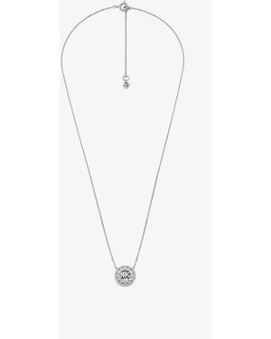 Michael Kors Mkcollar Fulton Con Chapado En Metales Preciosos, Adorno De Logotipo E Incrustaciones - Blanco