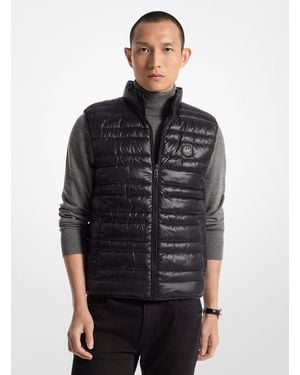 Michael Kors Mk Gilet Trapuntato Reversibile - Nero