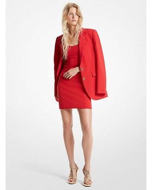 Michael Kors Mk Crepe Boyfriend Blazer - Red