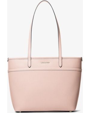MICHAEL Michael Kors Mk Marlowe Medium Pebbled Leather Pocket Tote Bag - Pink