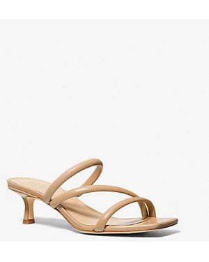 MICHAEL Michael Kors Sandalo Celia con mezzo tacco in pelle - Neutro