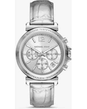 Michael Kors Mk Orologio Maren Tonalità E Cinturino - Bianco