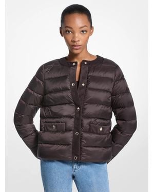 MICHAEL Michael Kors Mk Packable Quilted Nylon Puffer Jacket - Grey