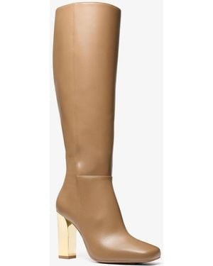 MICHAEL Michael Kors Mk Matilda Leather Boot - White