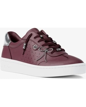 Michael Kors Scotty Lace Up Trainer - Red