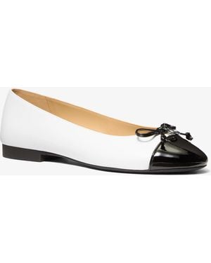 MICHAEL Michael Kors Mk Piper Flex Leather Ballet Flat - White