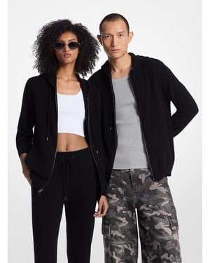 MICHAEL Michael Kors Mksudadera Con Capucha De Mezcla De Lana Y Cachemir Con Cremallera - Negro