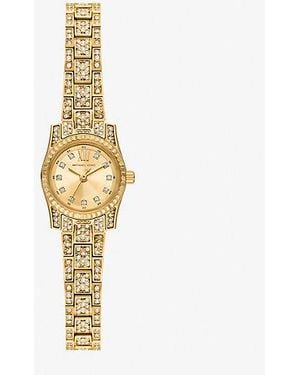 Michael Kors Micro Lexington Pavé-Tone Watch - Metallic