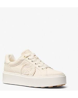 Michael Kors Romey Denim Platform Sneaker - White