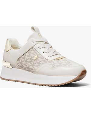 MICHAEL Michael Kors Mk Raina Signature Logo Platform Trainer - White