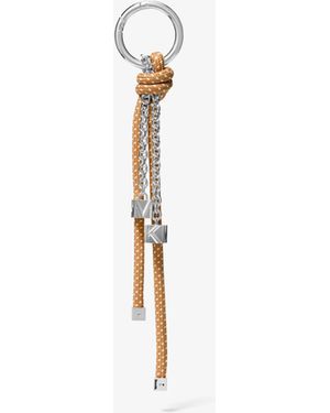 MICHAEL Michael Kors Michael Kors-Tone And Speckled Cord Bag Charm - White