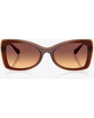 Michael Kors Malaga 53Mm Gradient Butterfly Sunglasses - Brown