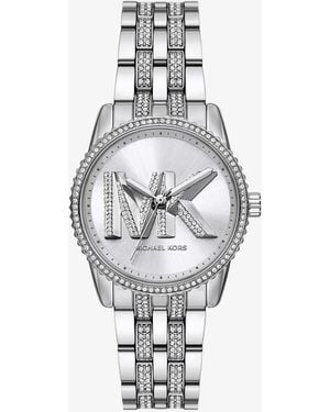 Michael Kors Mk Orologio Bryant Mini Tonalità Con Pavé E Logo - Bianco