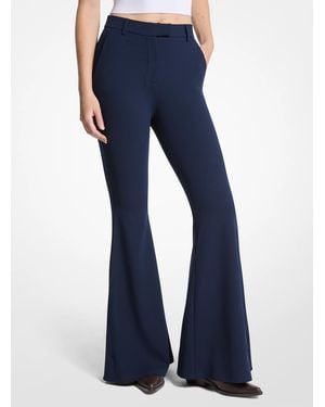 MICHAEL Michael Kors Michael Kors Stretch Crepe Flared Pant - Blue