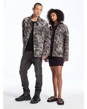 MICHAEL Michael Kors Mkchaqueta Vaquera Con Estampado De Camuflaje - Negro