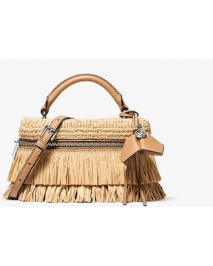 MICHAEL Michael Kors Jana Extra-Small Hand-Crocheted Crossbody Bag - Natural